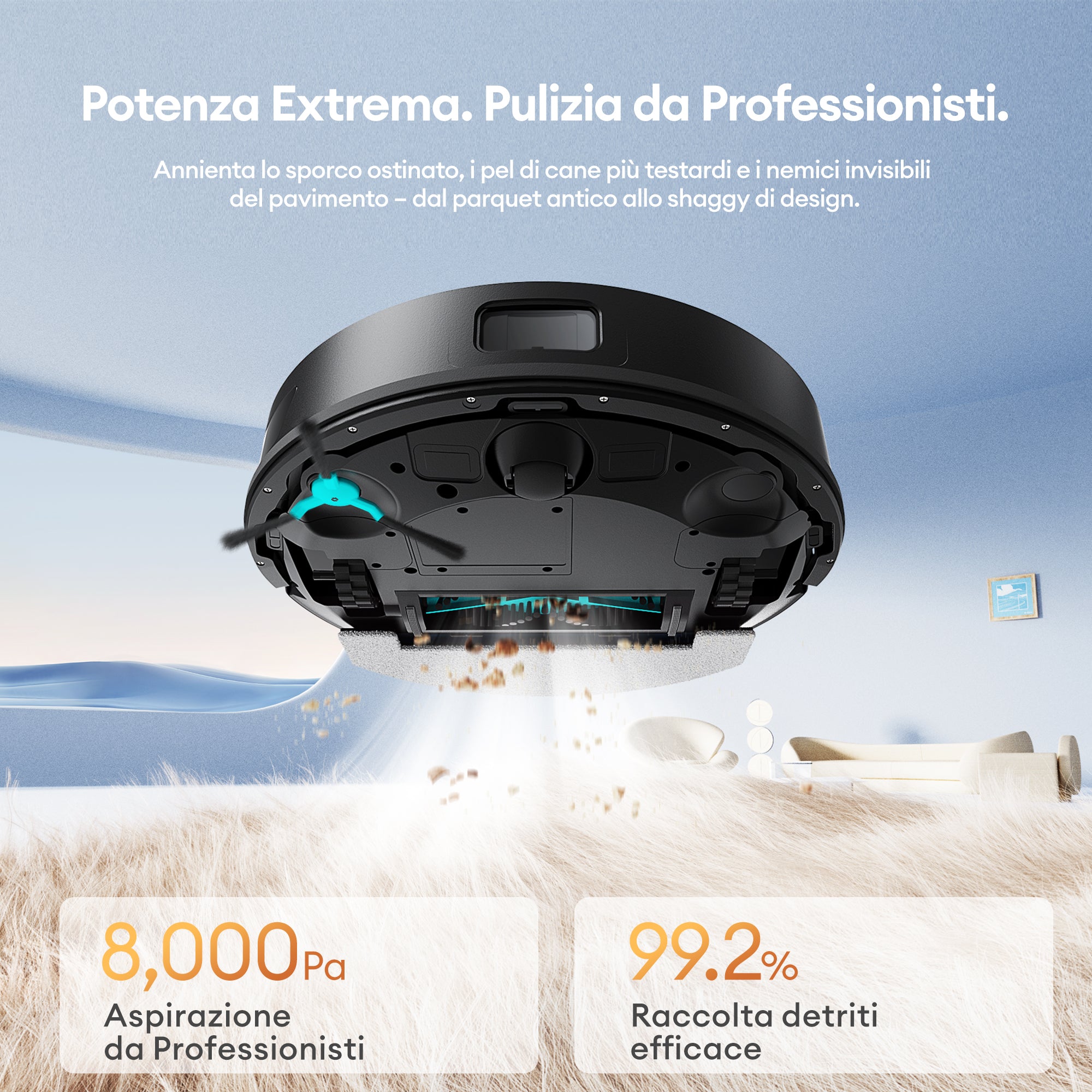 Ultenic T20 Pro Robot Aspirapolvere Lavapavimenti