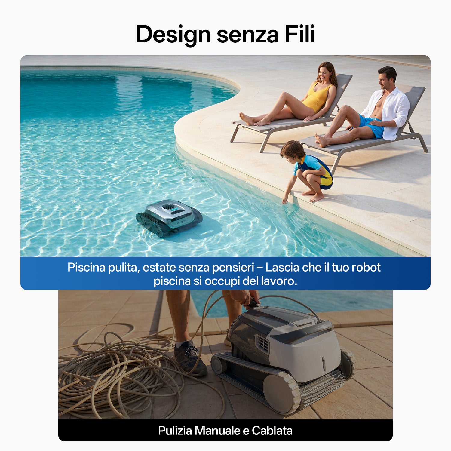 Ultenic Pooleco 30 Pulitore Robotico per Piscina Senza Fili