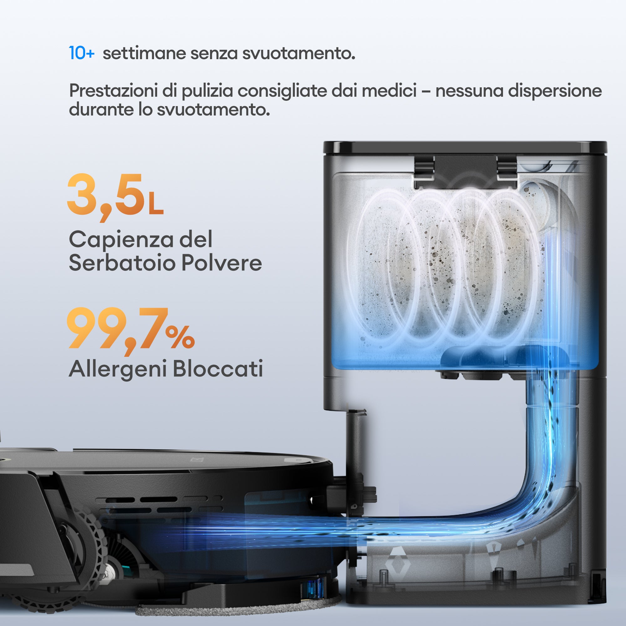 Ultenic T20 Pro Robot Aspirapolvere Lavapavimenti