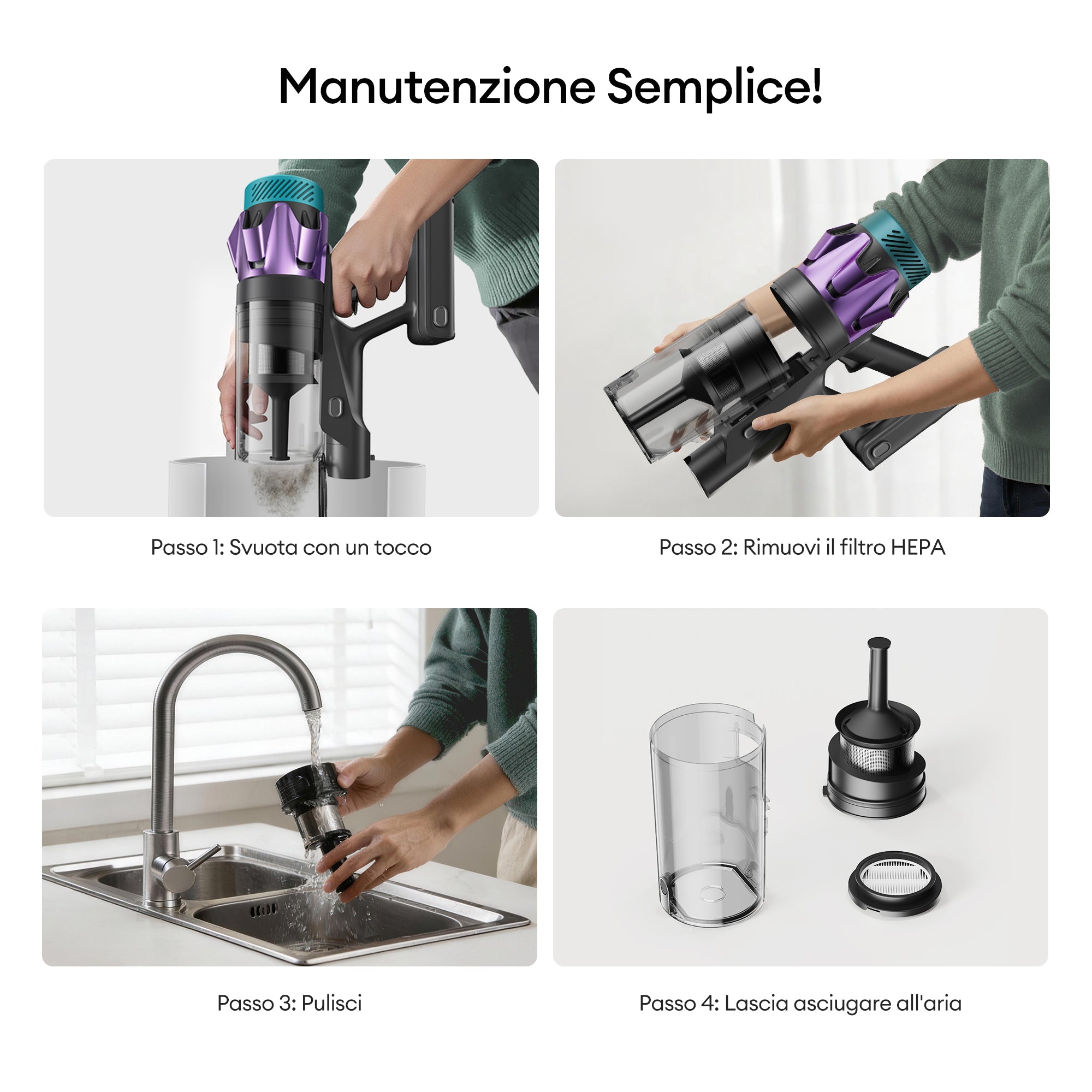 Ultenic U18 PowerPro Aspirapolvere Senza Fili