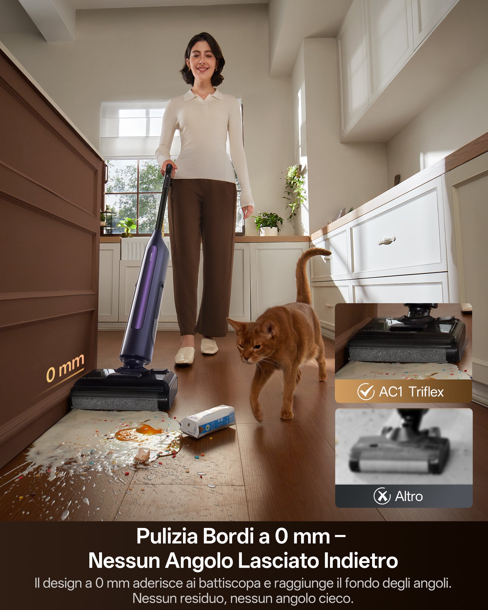 Ultenic AC1 TriFlex Lavapavimenti Senza Filo