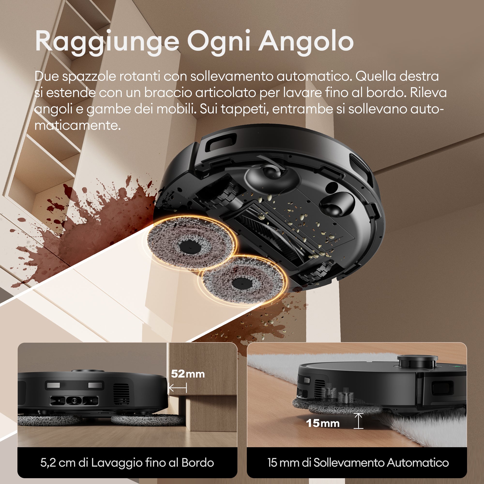 Ultenic MX50 Robot Aspirapolvere Lavapavimenti