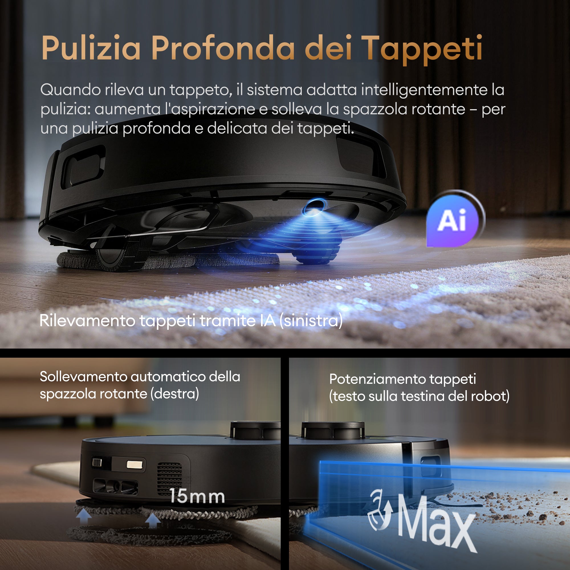 Ultenic MX50 Robot Aspirapolvere Lavapavimenti
