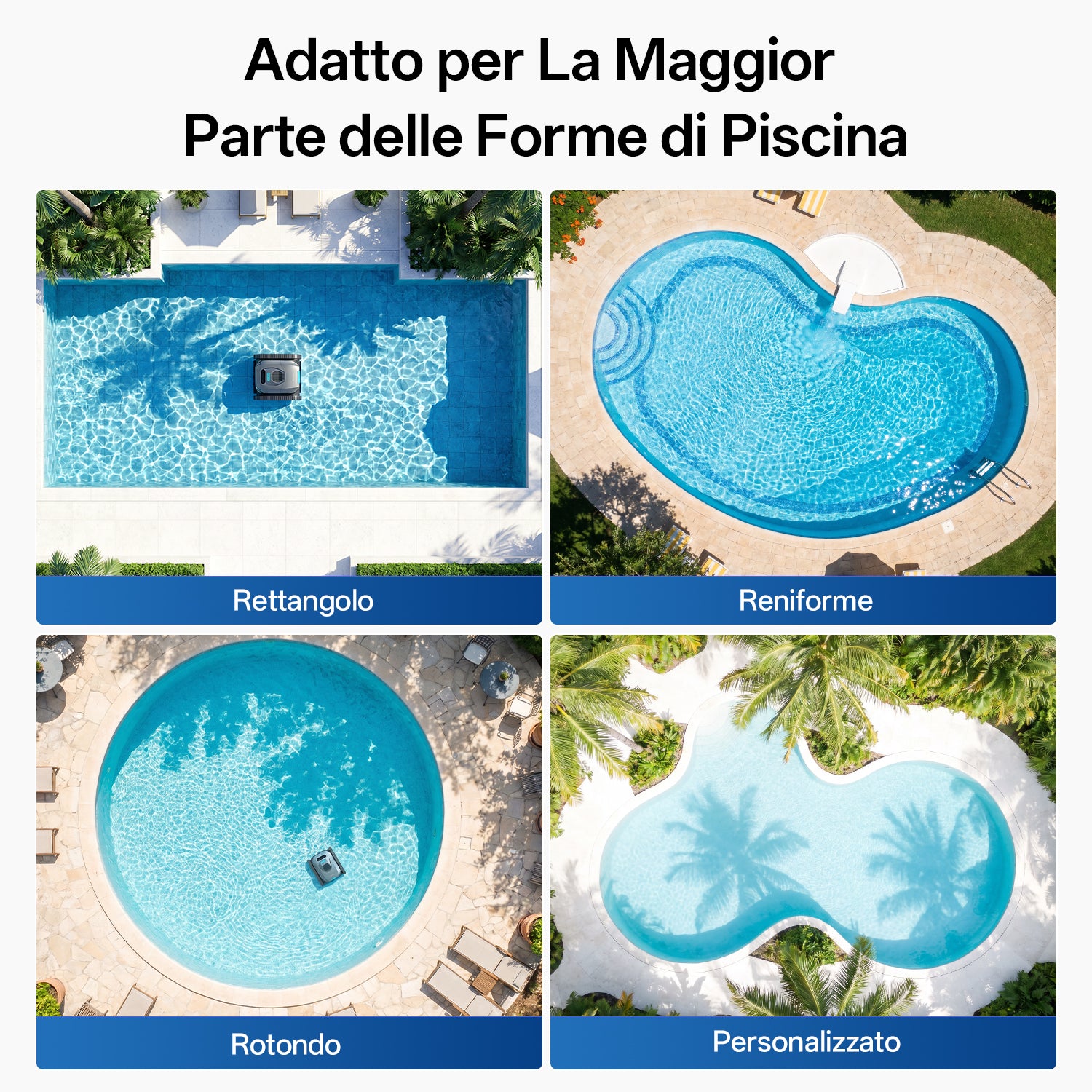 Ultenic Pooleco 30 Pulitore Robotico per Piscina Senza Fili