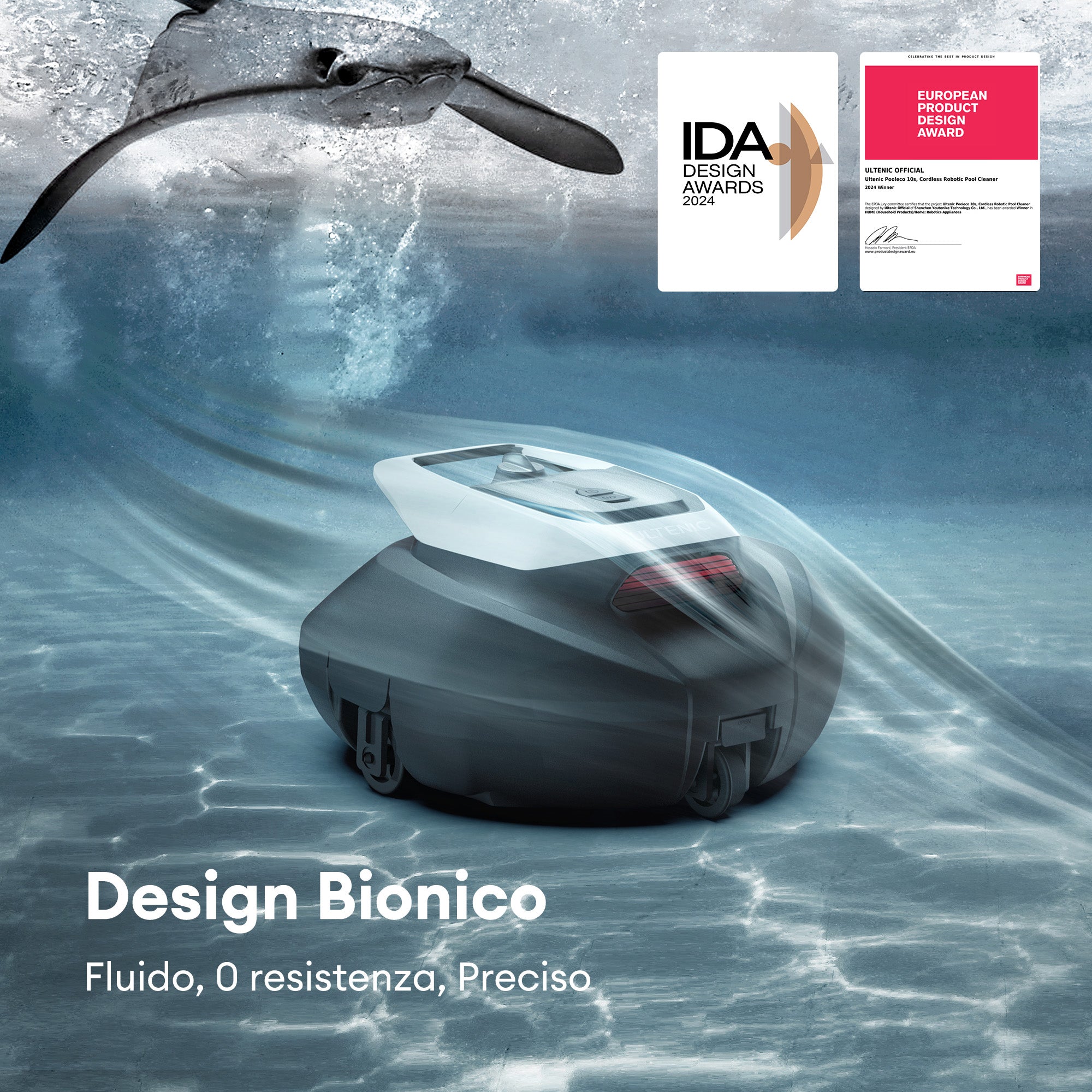 Ultenic Pooleco 10 Series Pulitore Robotico per Piscina Senza Fili