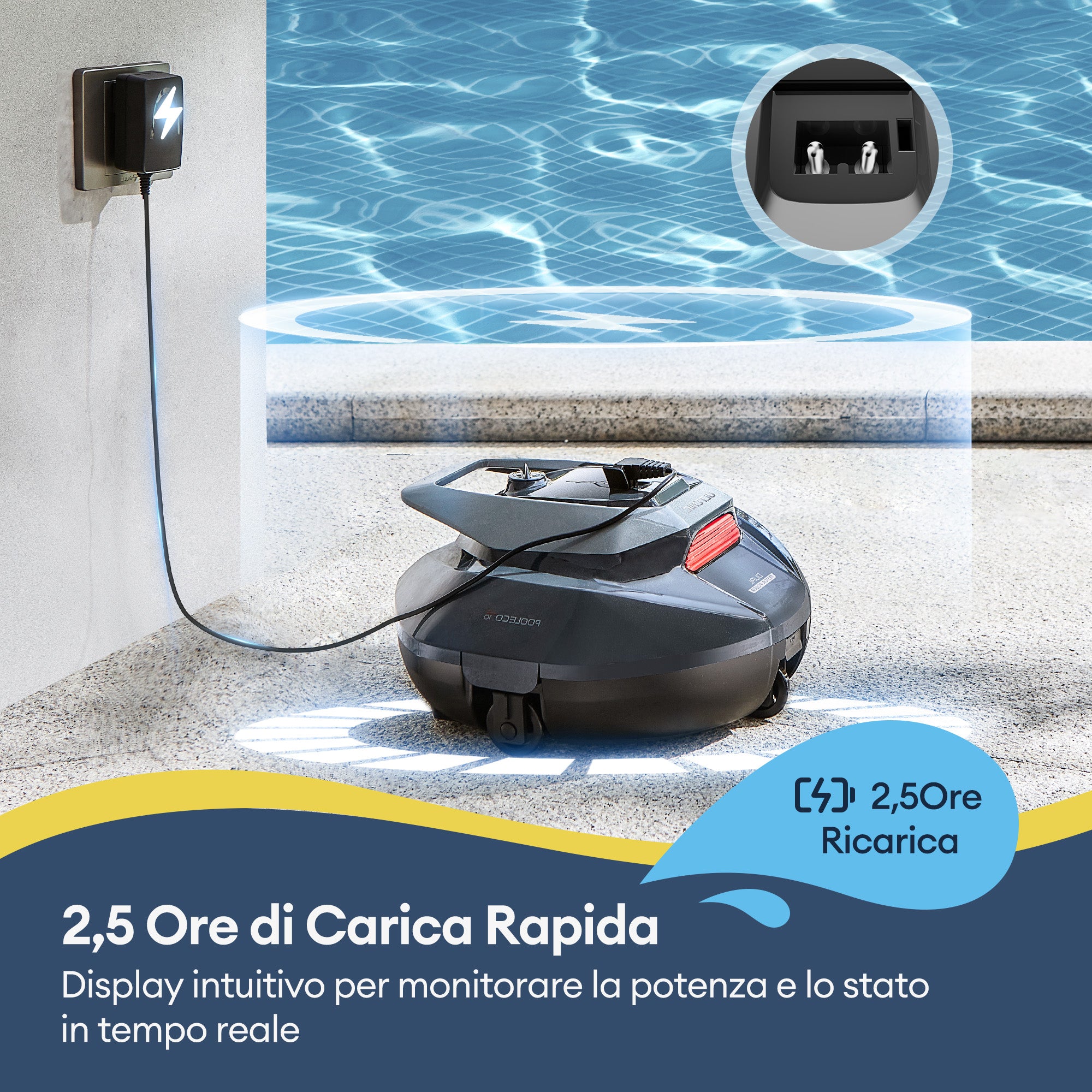 Ultenic Pooleco 10 Series Pulitore Robotico per Piscina Senza Fili