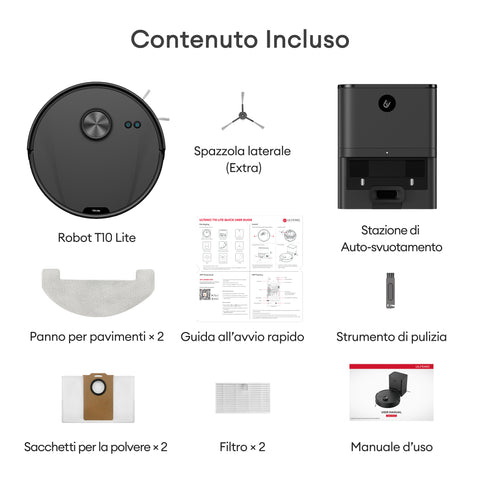 Ultenic T10 Lite Robot Aspirapolvere Lavapavimenti