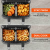 K20 Double Basket Oil Free Air Fryer with 6 Programs